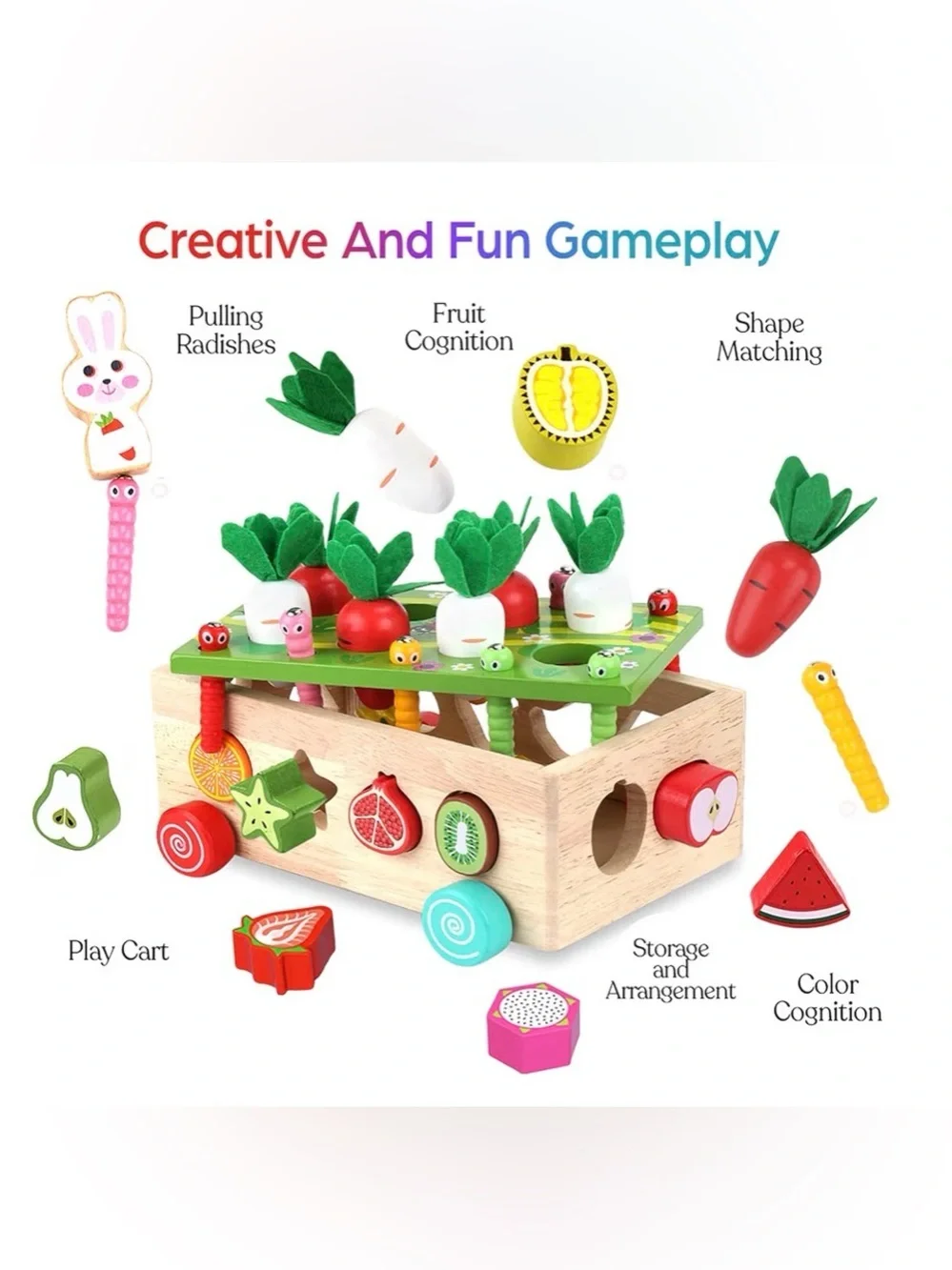 Toddlers Montessori Wooden Educational, Shape Sorting Toy